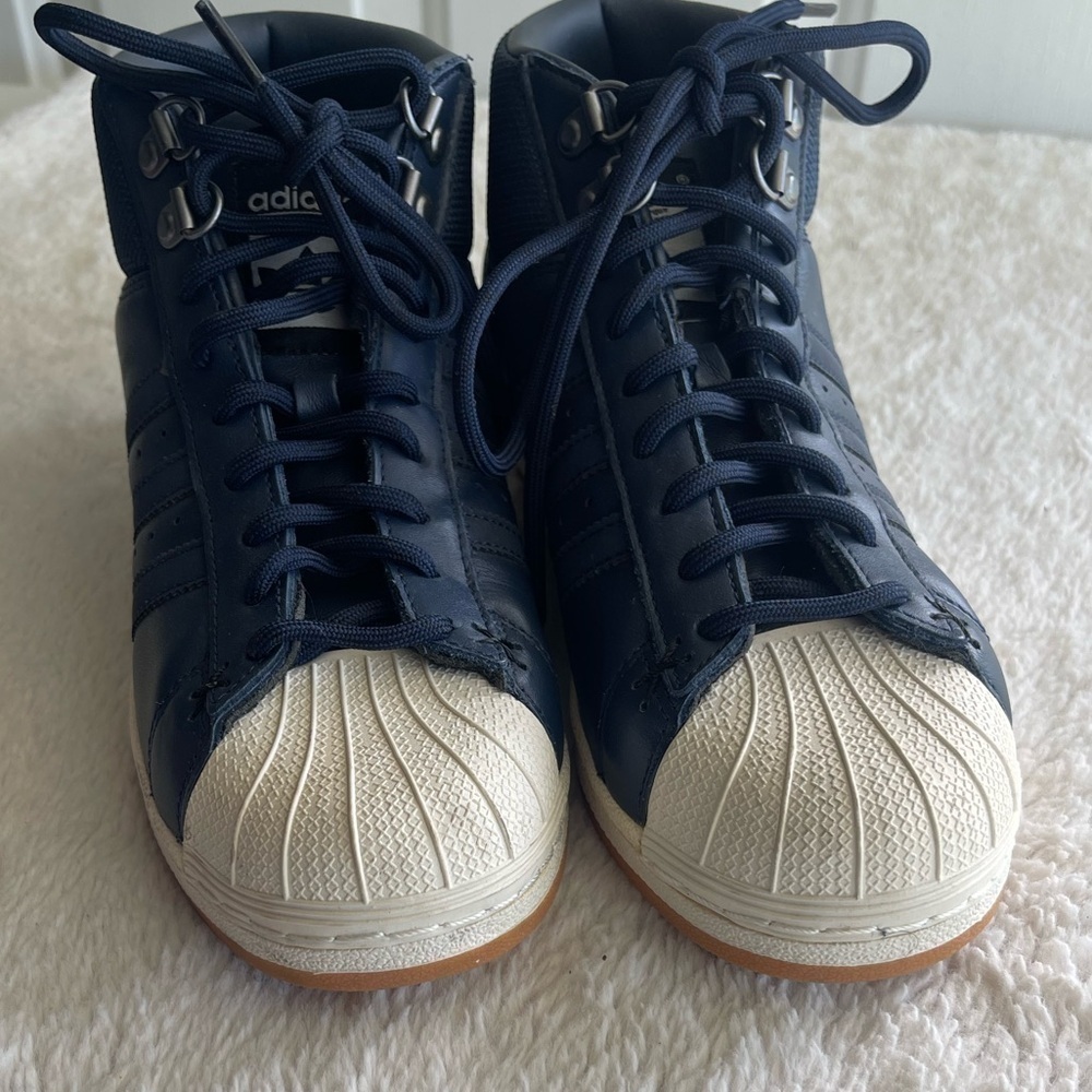 Adidas Ortholite Pro model Aux 3 Hightop navy white sneakers - Picture 9 of 10